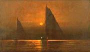 unknow artist C.S. Dorion sailing at dusk USA oil painting artist